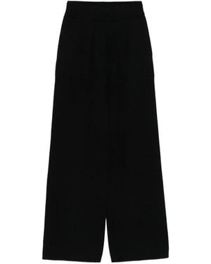 Uma Wang Zwarte Cashmere Straight Leg Broek