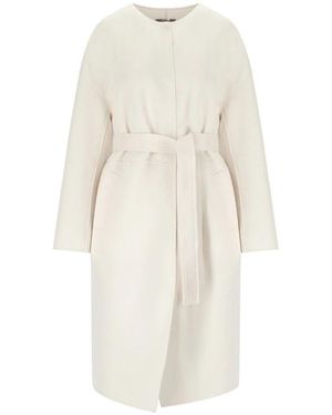 Max Mara Belted Coats - Natural