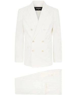 DSquared² Double Breasted Suits - White