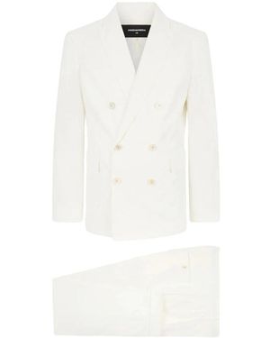 DSquared² Double Breasted Suits - White