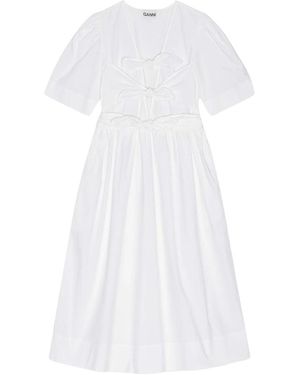 Ganni Midi Dresses - Wit