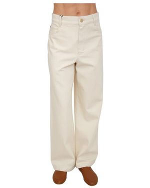 Max Mara Wide Jeans - Natural