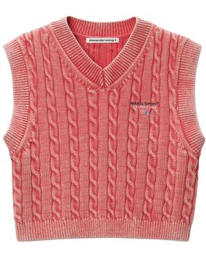 Alexander Wang V-Neck Knitwear - Rojo