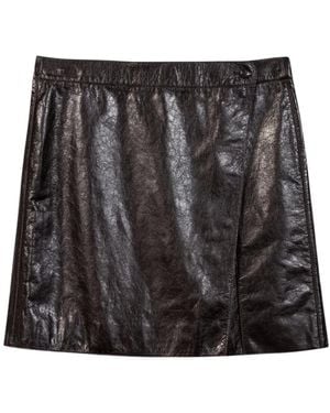 Luisa Cerano Leather Skirts - Black