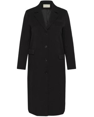 Kaffe Single-Breasted Coats - Negro
