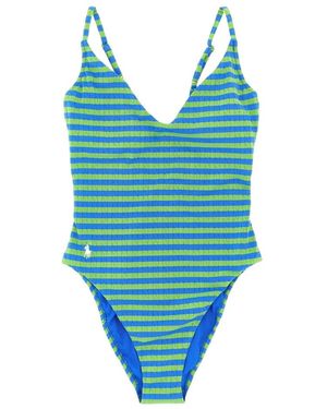 Polo Ralph Lauren Badmode ,Veelkleurig ,Nylon Lingerie One-Piece Badpak - Blauw