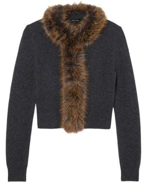 Marc Jacobs Strickjacke Mit Kunstfellfutter - Schwarz