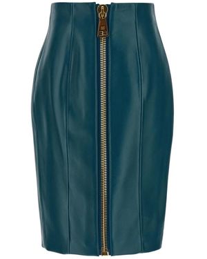 Balmain Leather Skirts - Azul