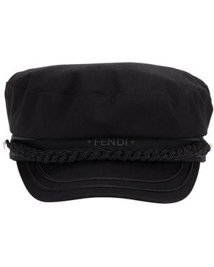 Fendi Baker Boy Hoed - Zwart