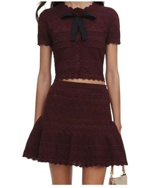 Self-Portrait Short Skirts - Rosso