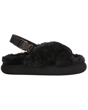 Moncler Flat Sandals - Black
