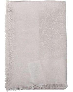 Gucci Gg Jacquard Shawl - Grijs