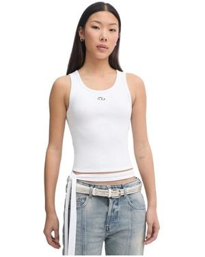 DIESEL Tops ,Wit ,Katoen T-Anky-Tail-S1 Tank Top