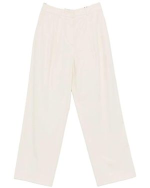 DUNST Straight Trousers - Blanco