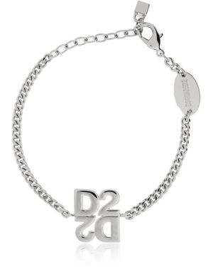 DSquared² Messingarmband Mit Logo - Mettallic