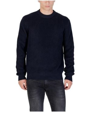 Replay Round-Neck Knitwear - Blue