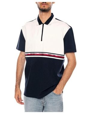 Tommy Hilfiger Tjm Rlx Tape Zip Polo - Blauw