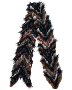 Kiko Kostadinov Chevron Knit Scarf - Zwart