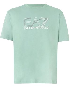 EA7 Tops ,Groen ,T-Shirts Met Korte Mouwen