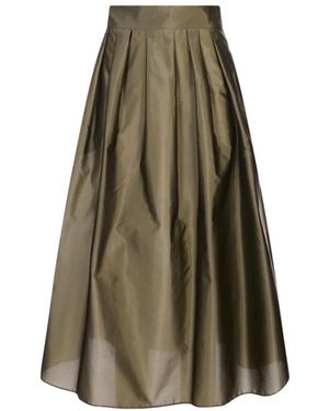 Max Mara Rokken ,Groen ,Polyester Effetto Midi Rok
