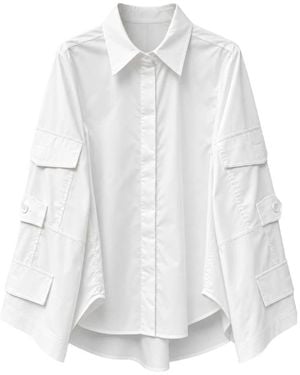 MEIMEIJ Oversized Katoenen Shirt - Wit