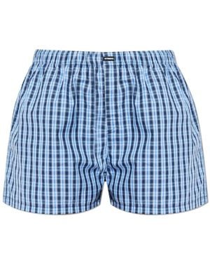 Vetements Shorts Mit Karomuster - Blau