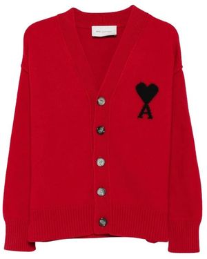 Ami Paris Truien & Vesten ,Rood ,Wol Ami De Coeur Cardigan