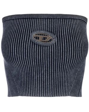 DIESEL Blaues Top Mit Baumwollmischung