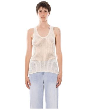 CYCLE Tops ,Wit ,Nia Gebreide Textuur Tanktop