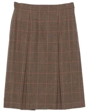Saint Laurent Midi Skirts - Brown