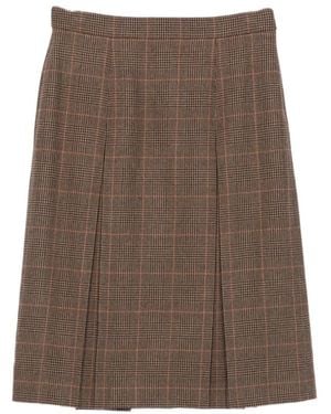 Saint Laurent Midi Skirts - Brown