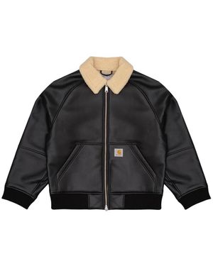 Carhartt Jassen ,Zwart ,Leer Shepton Jacket