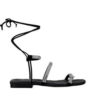 Philipp Plein Flat Sandals - Zwart