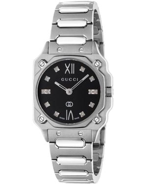 Gucci Accessoires ,Zwart ,G-Flat Watch - Metallic