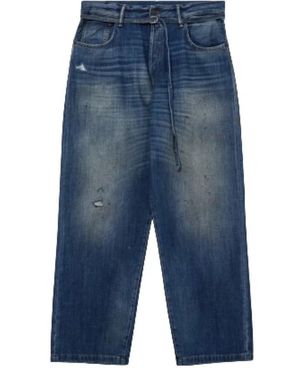 Acne Studios Jeans ,Blauw ,Leer 1981 Straight Jeans