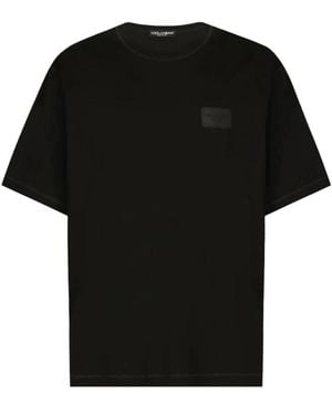 Dolce & Gabbana Baumwoll-T-Shirt - Schwarz