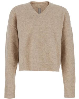 Rick Owens V-Neck Knitwear - Neutro