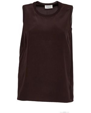 P.A.R.O.S.H. Tops ,Bruin ,Sweet Ribgebreide Blouse