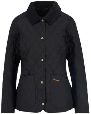Barbour Jassen ,Zwart ,Nylon Annandale Doorgestikte Jas