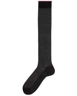 Gallo Calze Twin Rib - Zwart