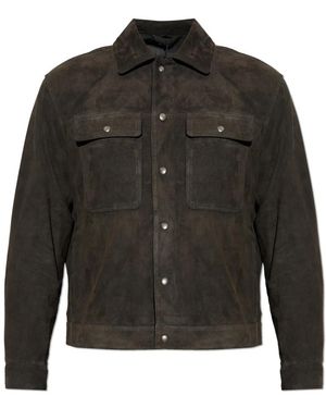 AllSaints Jassen ,Zwart ,Suède Shelton Jacket