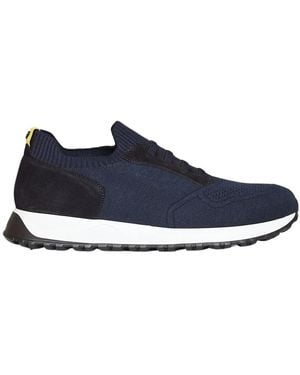 Doucal's Schoenen ,Blauw ,Suède Sydney Sneakers