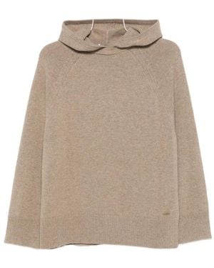 Max Mara Truien & Vesten ,Kasjmier Cashmere Hoodie - Naturel