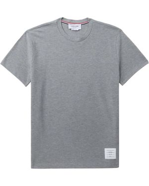 THOM BROWNE Tシャツ Thom Browne side-slit short-sleeve T-shirt | White | FARFETCH
