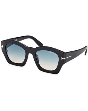 Tom Ford Accessoires ,Zwart ,Tf 1083 Guiliana Zonnebril - Blauw
