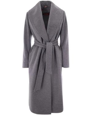 Max Mara Jassen ,Grijs ,Wol Geknoopte Jassen