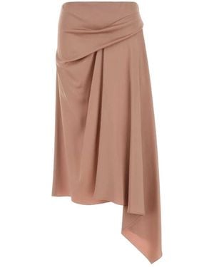 Stella McCartney Rokken ,Roze ,Satijn Satin Midi Rok - Bruin