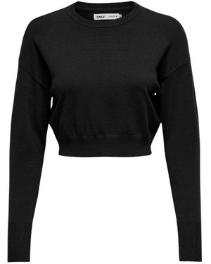 ONLY Hoodies & Sweatvesten ,Zwart ,Polyester Chic Sweater