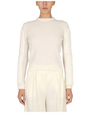 Max Mara Round-Neck Strickwaren - Natur