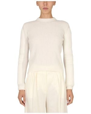 Max Mara Truien & Vesten ,Wit ,Round-Neck Truien - Naturel